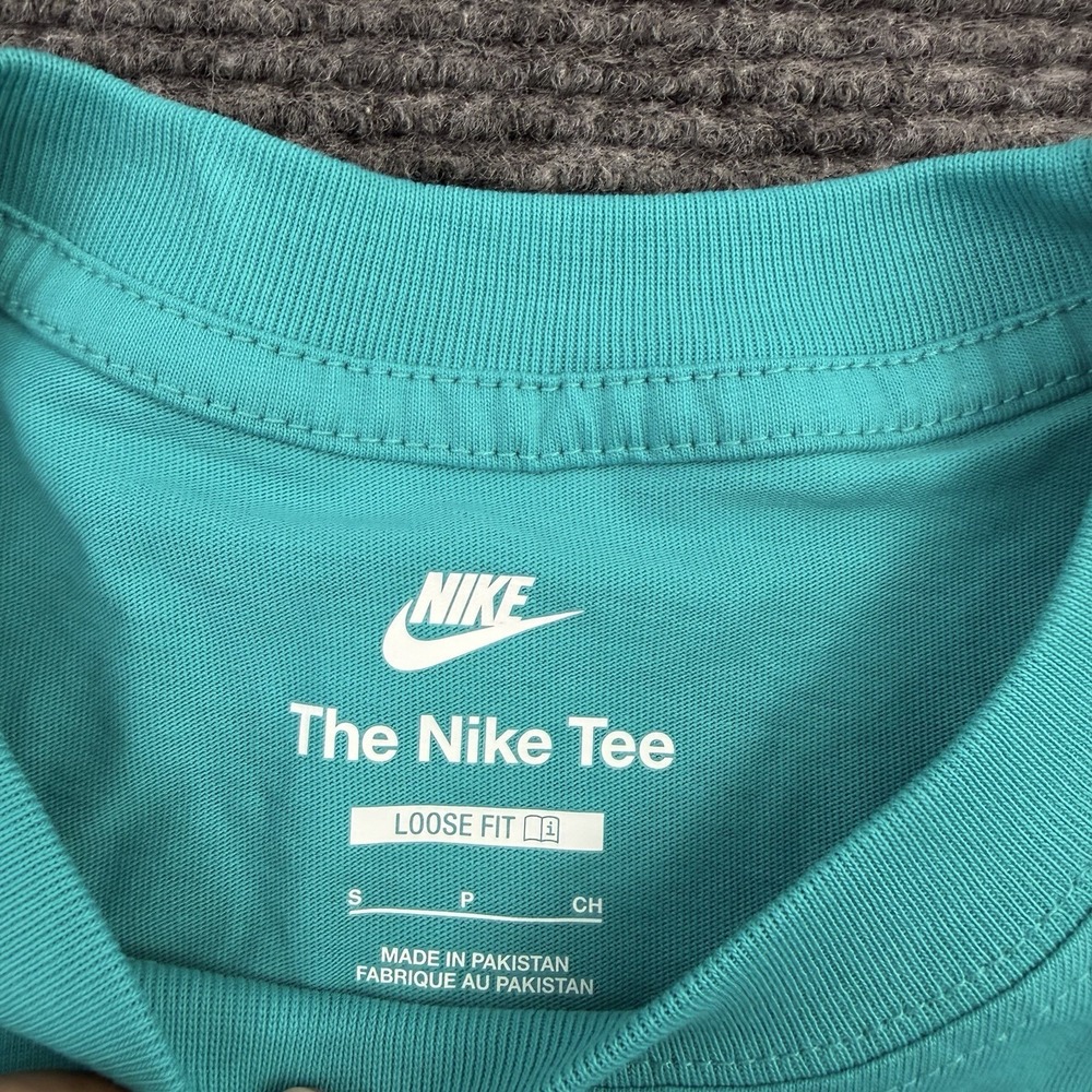 Nike "Tour De Nike" Graphic T-shirt Men's Size Small Teal Loose Fit Short Sleeve - Picture 4 of 5